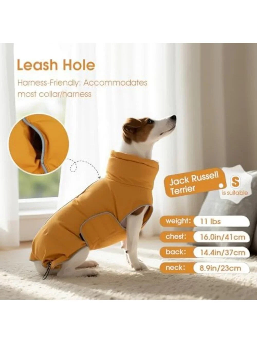 Cozy Dog Puffer Jacket for Large Breeds | Warm Winter Cold Weather Coat